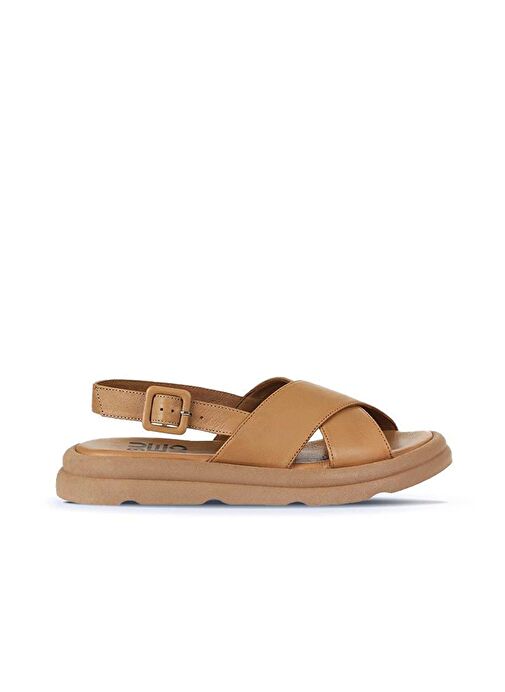 Bueno Shoes Taba Taba Deri Kadın Sandalet 01wy9403 - Görsel 3