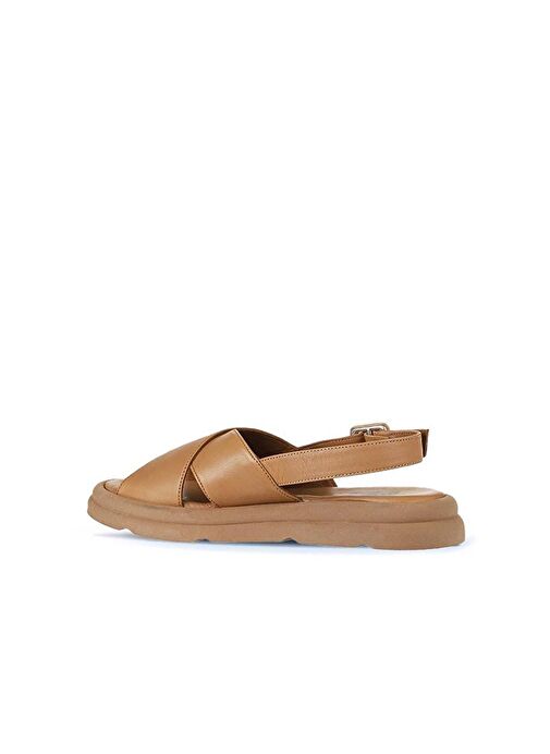 Bueno Shoes Taba Taba Deri Kadın Sandalet 01wy9403 - Görsel 6