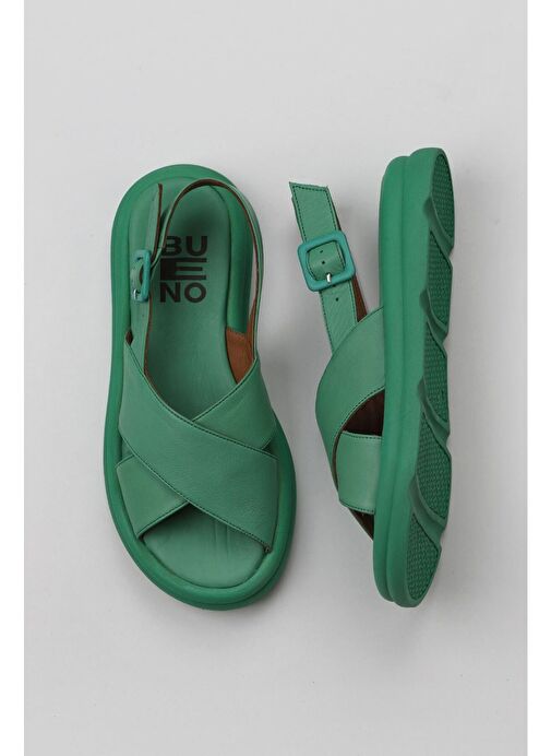 Bueno Shoes Yeşil Koyu Deri Kadın Sandalet 01wy9403 - Görsel 2
