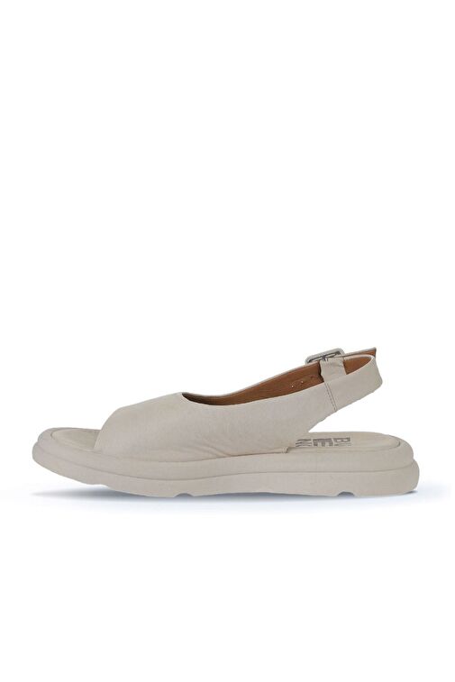 Bueno Shoes Krem Deri Kadın Sandalet 01wy9404 - Görsel 5