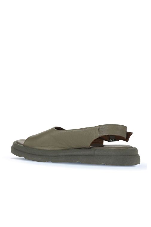 Bueno Shoes Haki Deri Kadın Sandalet 01wy9404 - Görsel 6