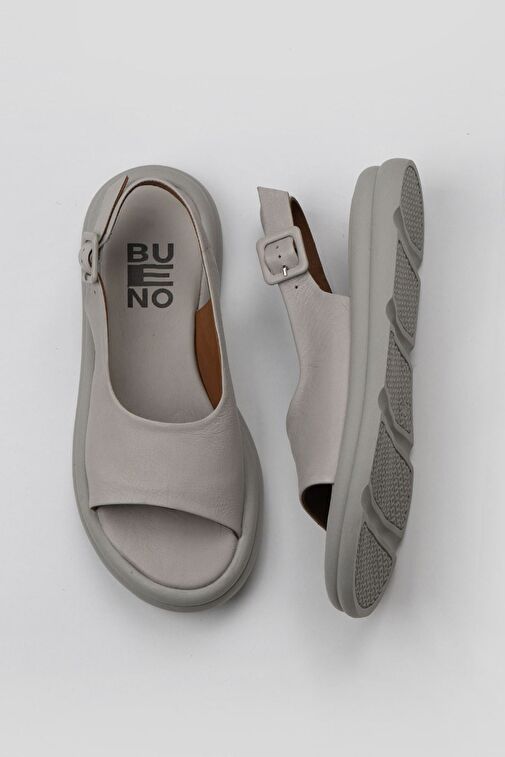 Bueno Shoes Ekru Deri Kadın Sandalet 01wy9404 - Görsel 2