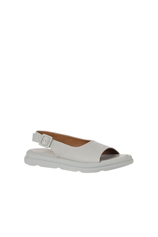 Bueno Shoes Ekru Deri Kadın Sandalet 01wy9404 - Görsel 4