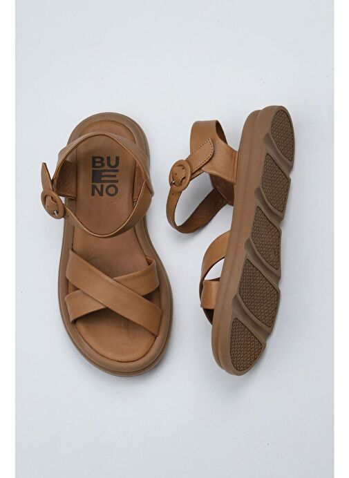 Bueno Shoes Taba Taba Deri Kadın Sandalet 01wy9409 - Görsel 2