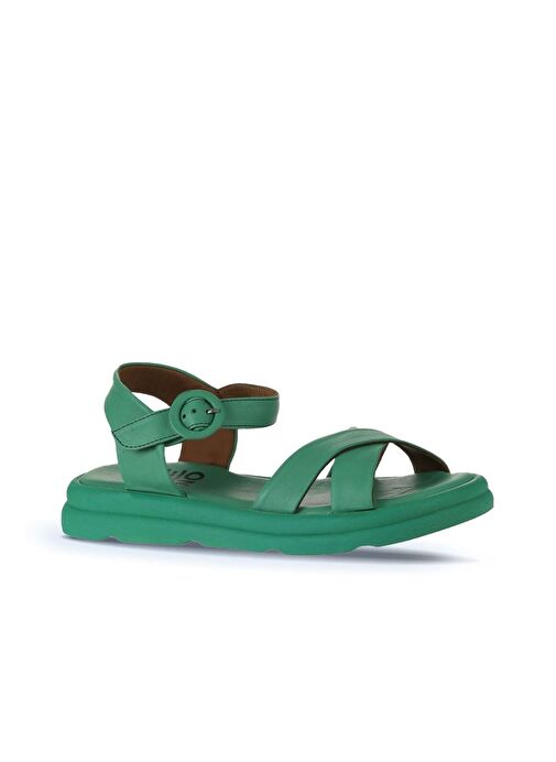 Bueno Shoes Yeşil Koyu Deri Kadın Sandalet 01wy9409 - Görsel 4