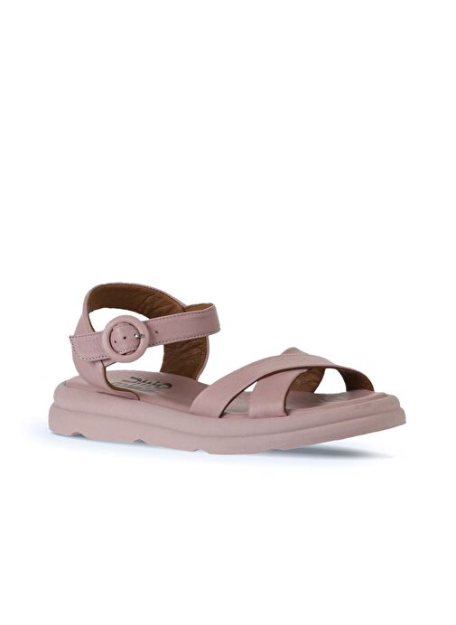 Bueno Shoes Gül Kurusu Deri Kadın Sandalet 01wy9409 - Görsel 4