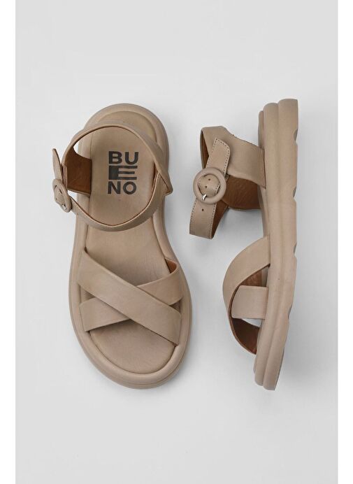 Bueno Shoes Vizon Vizon Deri Kadın Sandalet 01wy9409 - Görsel 2