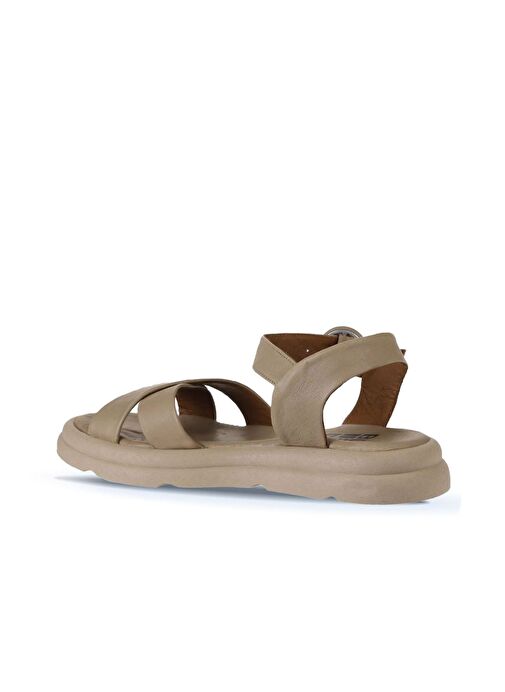 Bueno Shoes Vizon Vizon Deri Kadın Sandalet 01wy9409 - Görsel 6