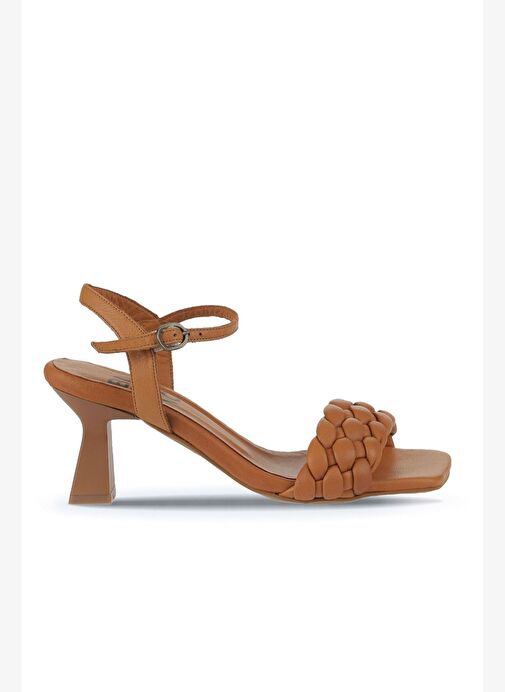 Bueno Shoes Taba Deri Kadın Topuklu Ayakkabı 01wy6800 - Görsel 4