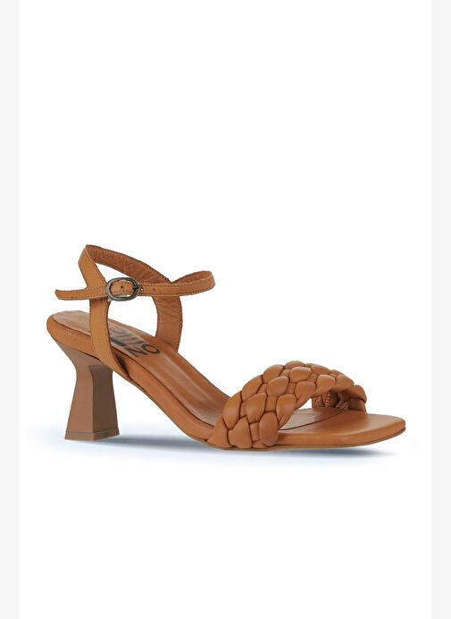 Bueno Shoes Taba Deri Kadın Topuklu Ayakkabı 01wy6800 - Görsel 7