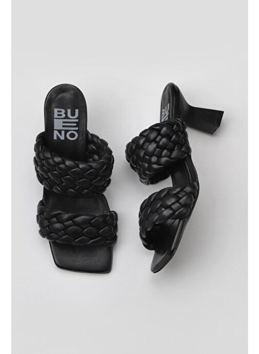 Bueno Shoes Siyah Deri Kadın Topuklu Terlik 01wy6804 - Görsel 2