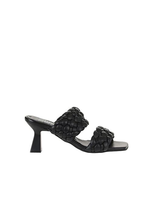 Bueno Shoes Siyah Deri Kadın Topuklu Terlik 01wy6804 - Görsel 3