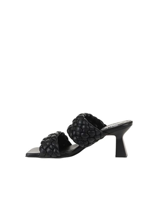 Bueno Shoes Siyah Deri Kadın Topuklu Terlik 01wy6804 - Görsel 5