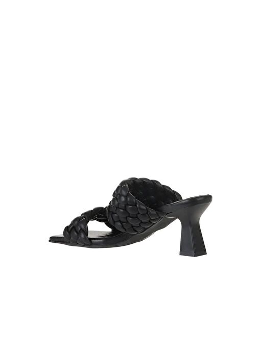 Bueno Shoes Siyah Deri Kadın Topuklu Terlik 01wy6804 - Görsel 6