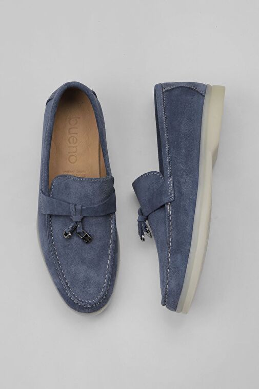 Bueno Shoes Mavi Süet Kadın Loafer 05ws101 - Görsel 2