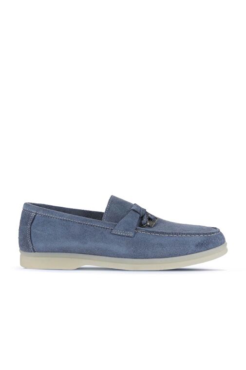Bueno Shoes Mavi Süet Kadın Loafer 05ws101 - Görsel 3