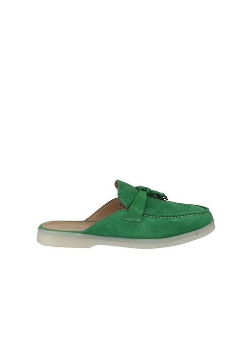 Bueno Shoes Yeşil Süet Kadın Düz Terlik 05wt103 - Görsel 3