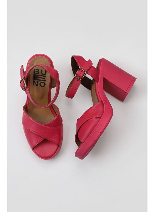 Bueno Shoes Fuşya Deri Kadın Topuklu Sandalet 01wy12301 - Görsel 3