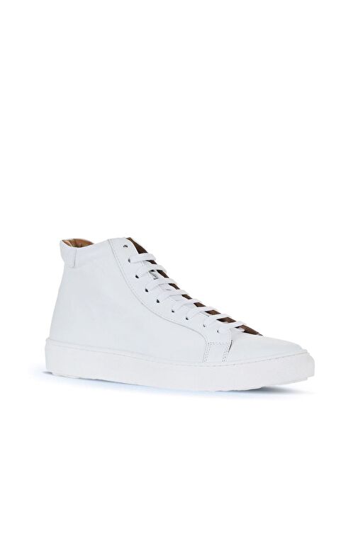 Bueno Shoes Beyaz Deri Kadın Düz Bot 01wz7700 - Görsel 4