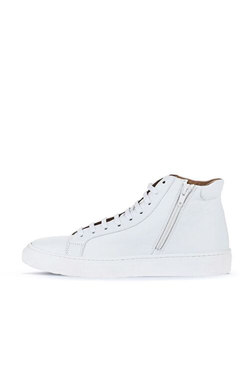 Bueno Shoes Beyaz Deri Kadın Düz Bot 01wz7700 - Görsel 5