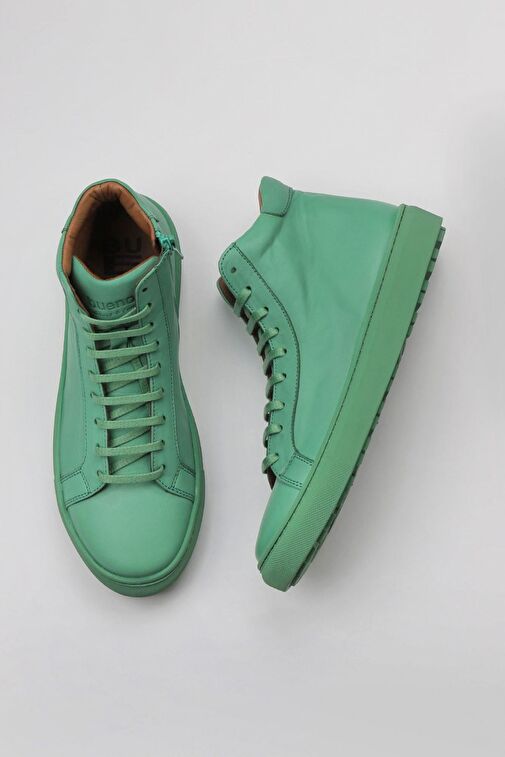 Bueno Shoes Yeşil Koyu Deri Kadın Düz Bot 01wz7700 - Görsel 3