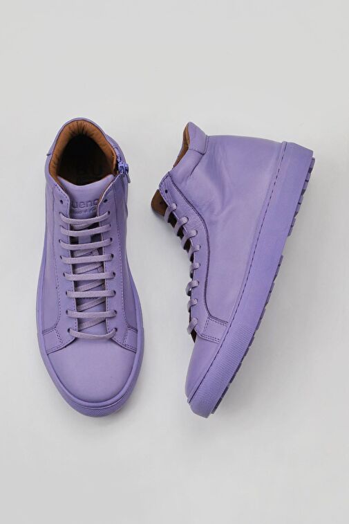 Bueno Shoes Lila Deri Kadın Düz Bot 01wz7700 - Görsel 3