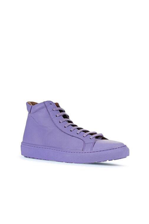 Bueno Shoes Lila Deri Kadın Düz Bot 01wz7700 - Görsel 4