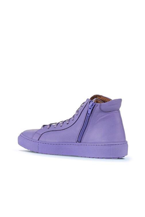 Bueno Shoes Lila Deri Kadın Düz Bot 01wz7700 - Görsel 6