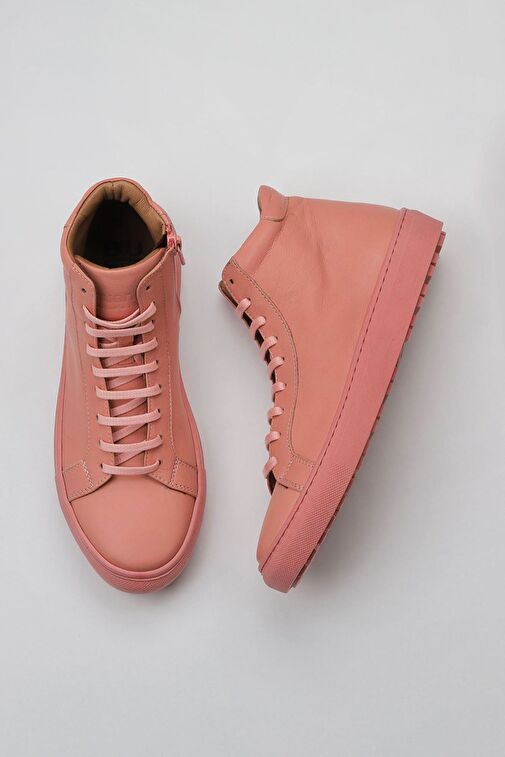 Bueno Shoes Pembe Deri Kadın Düz Bot 01wz7700 - Görsel 3