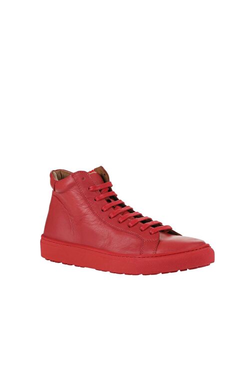 Bueno Shoes Kırmızı Deri Kadın Düz Bot 01wz7700 - Görsel 4