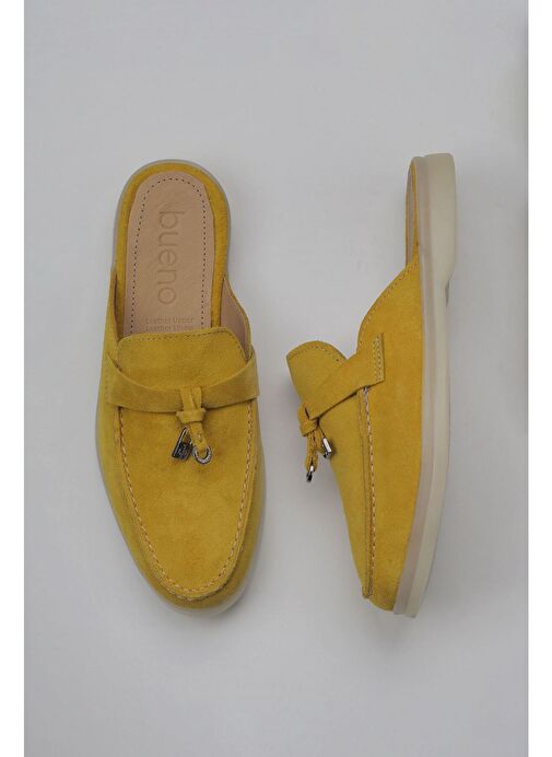 Bueno Shoes Sarı Süet Kadın Düz Terlik 05wt103 - Görsel 2