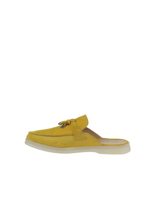 Bueno Shoes Sarı Süet Kadın Düz Terlik 05wt103 - Görsel 5
