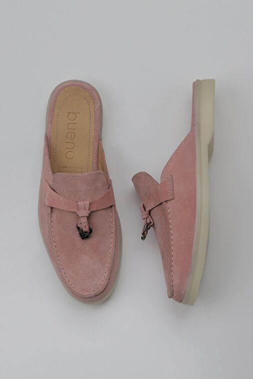 Bueno Shoes Pembe Süet Kadın Düz Terlik 05wt103 - Görsel 2