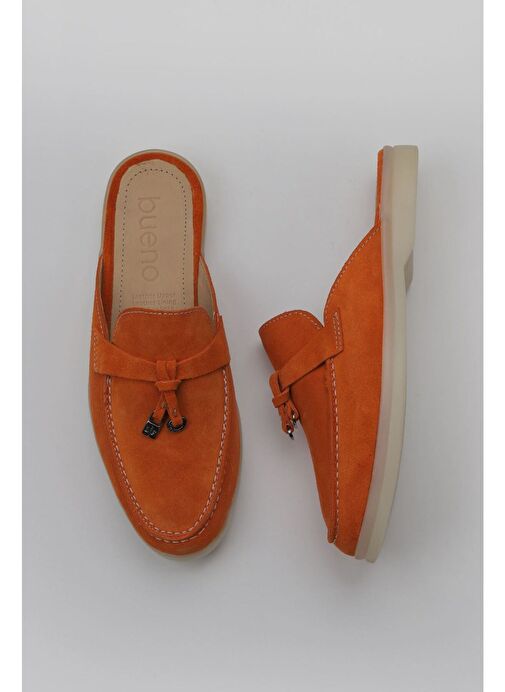 Bueno Shoes Turuncu Süet Kadın Düz Terlik 05wt103 - Görsel 2