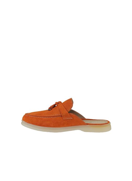 Bueno Shoes Turuncu Süet Kadın Düz Terlik 05wt103 - Görsel 5