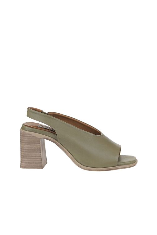 Bueno Shoes Yeşil Deri Kadın Topuklu Sandalet 01wy3706 - Görsel 3
