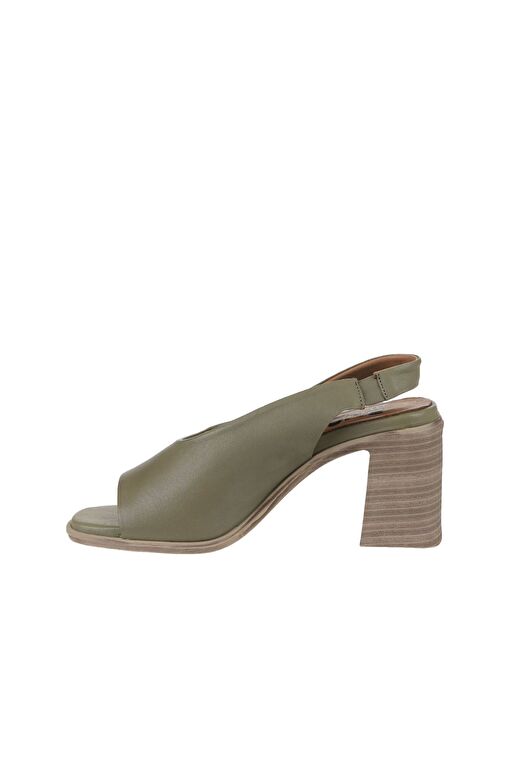 Bueno Shoes Yeşil Deri Kadın Topuklu Sandalet 01wy3706 - Görsel 5