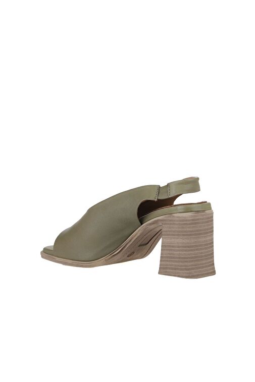 Bueno Shoes Yeşil Deri Kadın Topuklu Sandalet 01wy3706 - Görsel 6