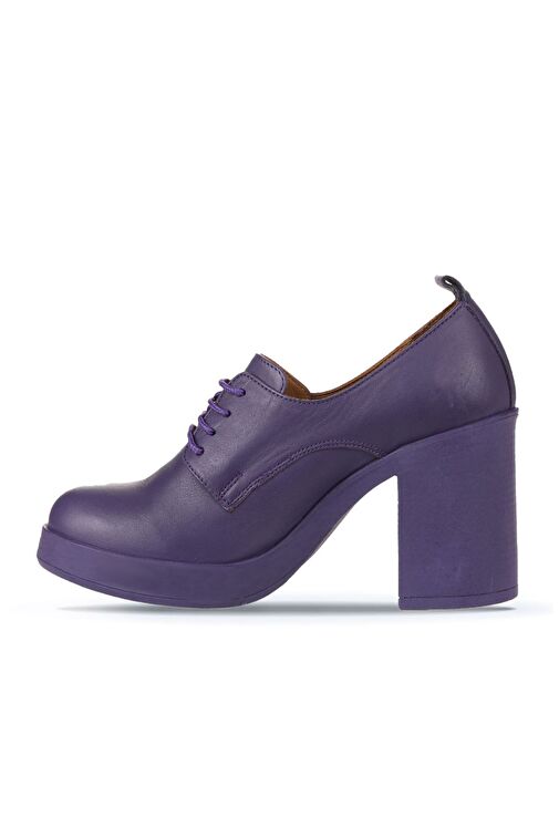 Bueno Shoes Lila Deri Kadın Topuklu Ayakkabı 01wz3200 - Görsel 4