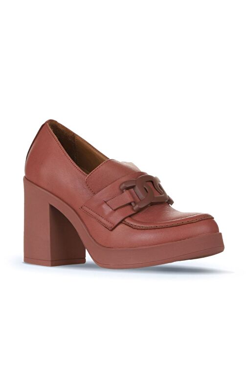 Bueno Shoes Pembe Deri Kadın Topuklu Ayakkabı 01wz3201 - Görsel 3