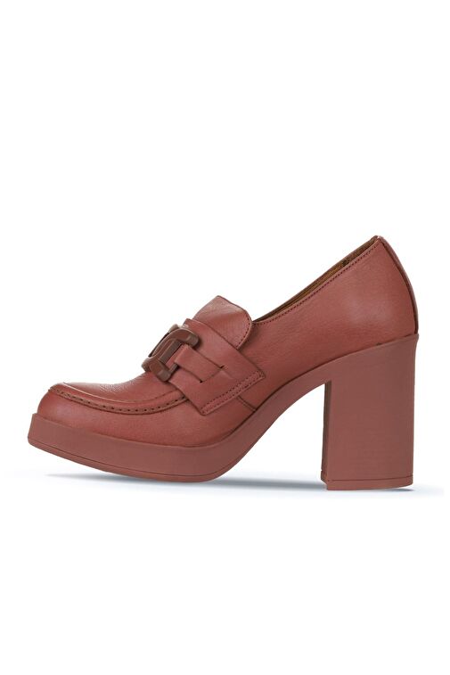 Bueno Shoes Pembe Deri Kadın Topuklu Ayakkabı 01wz3201 - Görsel 4