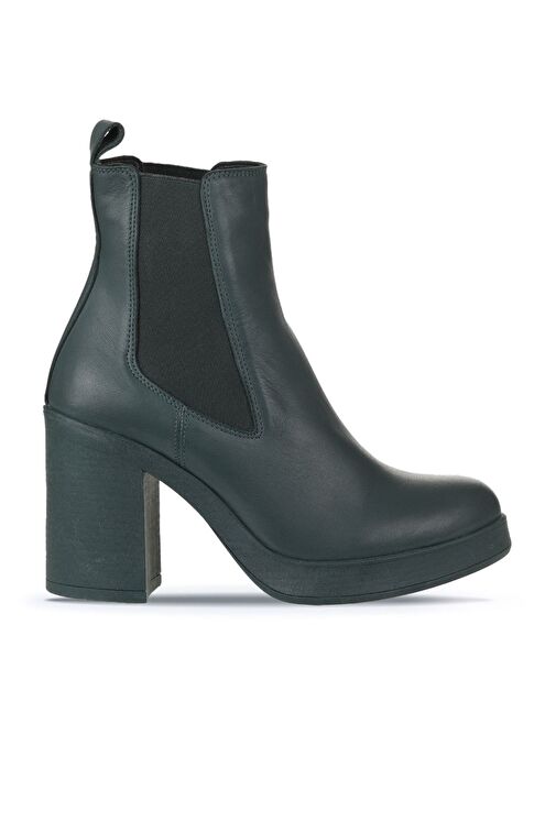 Bueno Shoes Yeşil Deri Kadın Topuklu Bot 01wz3202 - Görsel 2