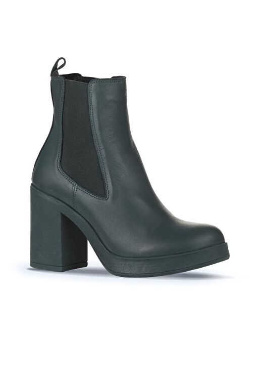 Bueno Shoes Yeşil Deri Kadın Topuklu Bot 01wz3202 - Görsel 3