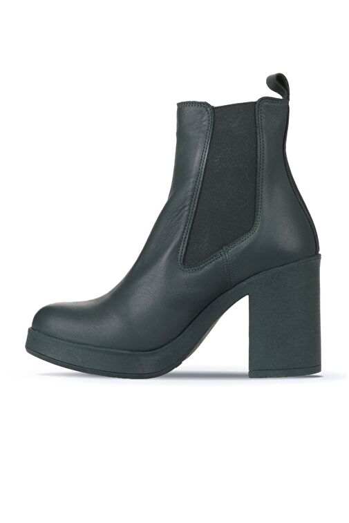 Bueno Shoes Yeşil Deri Kadın Topuklu Bot 01wz3202 - Görsel 4