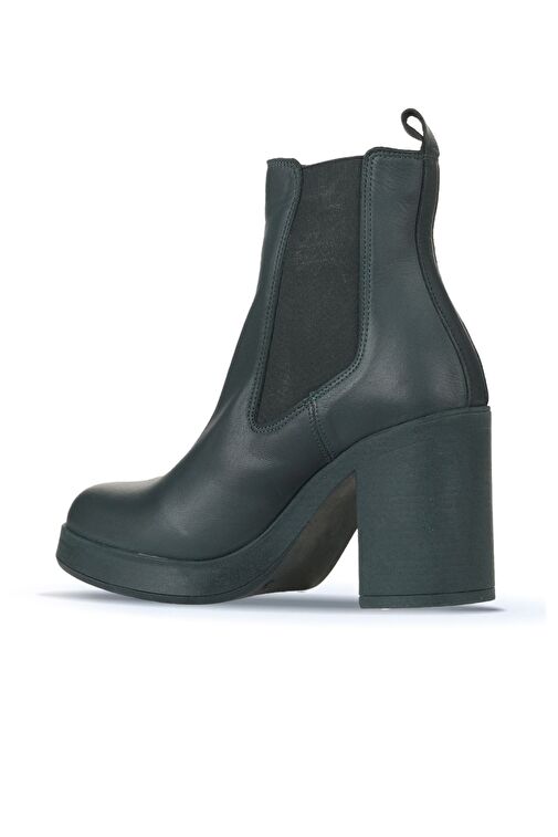 Bueno Shoes Yeşil Deri Kadın Topuklu Bot 01wz3202 - Görsel 5