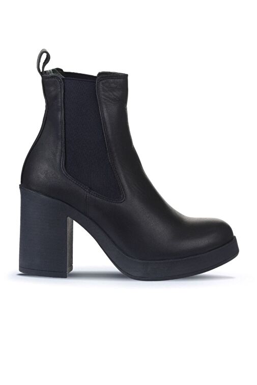 Bueno Shoes Lacivert Deri Kadın Topuklu Bot 01wz3202 - Görsel 2