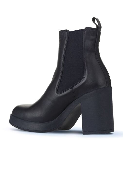 Bueno Shoes Lacivert Deri Kadın Topuklu Bot 01wz3202 - Görsel 5