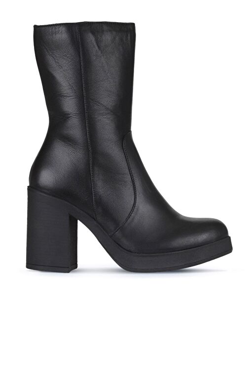 Bueno Shoes Siyah Deri Kadın Topuklu Bot 01wz3203 - Görsel 2
