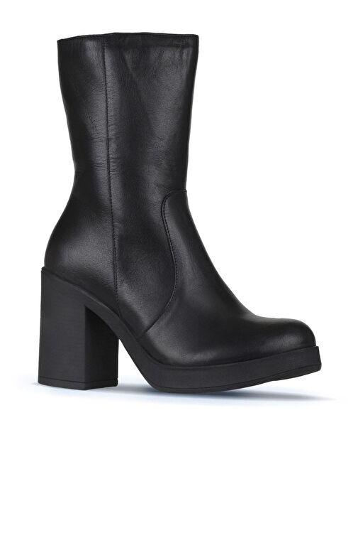 Bueno Shoes Siyah Deri Kadın Topuklu Bot 01wz3203 - Görsel 3
