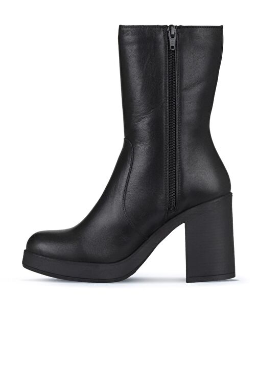 Bueno Shoes Siyah Deri Kadın Topuklu Bot 01wz3203 - Görsel 4